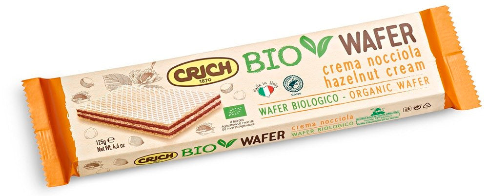 Wafelki z kremem z orzechów laskowych BIO 125 g