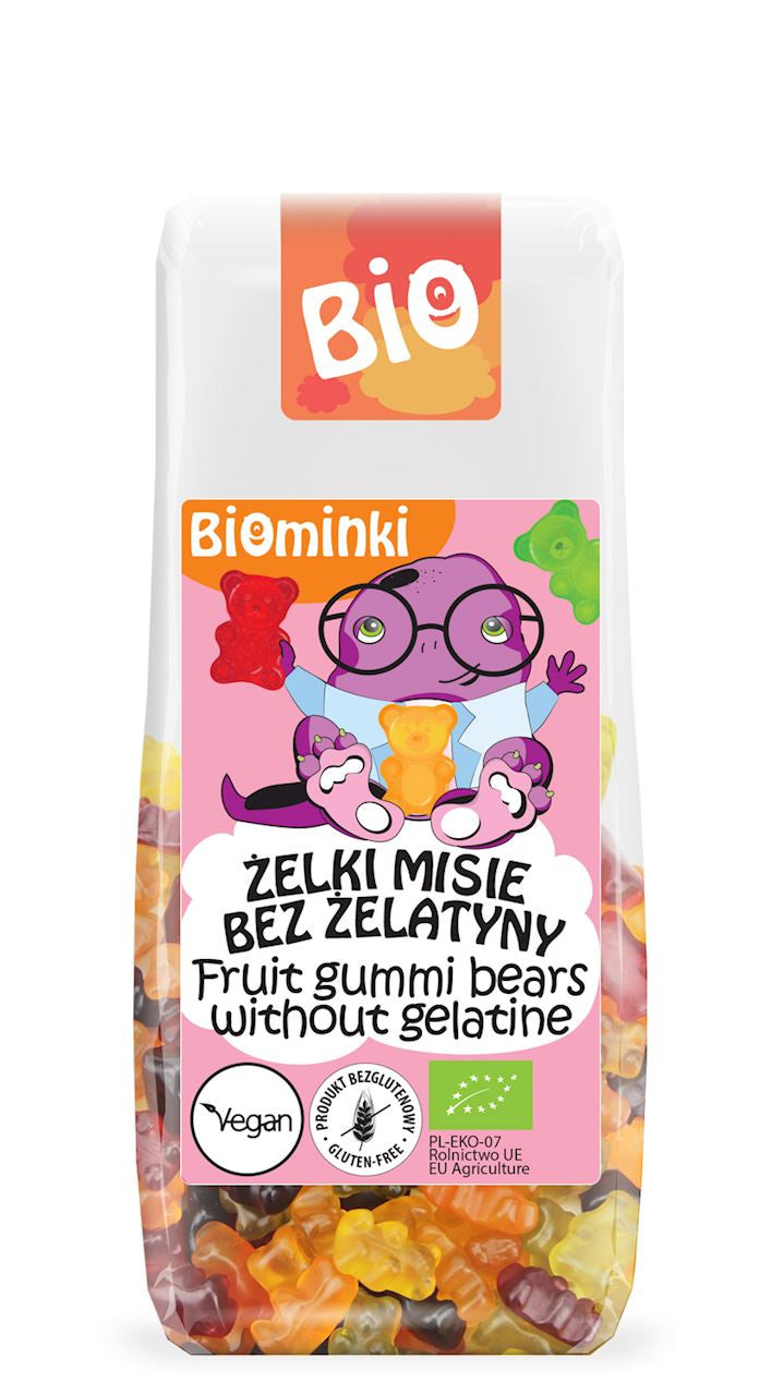 Żelki (misie) bez żelatyny bezglutenowe bio 100 g