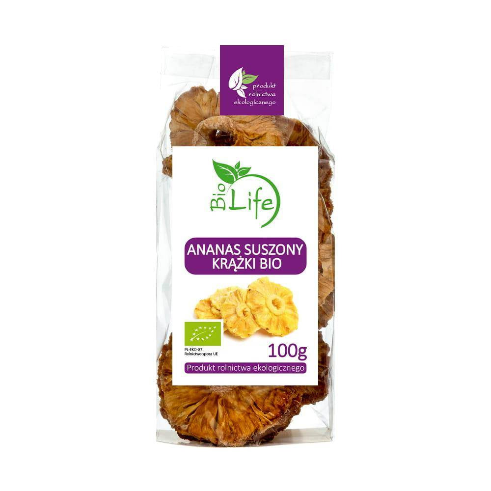 Ananas suszony krążki bio 100 g