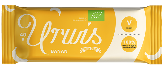 BATON BAKALIOWY Z BANANAMI "URWIS" BEZGLUTENOWY BIO 40 g - ZMIANY ZMIANY