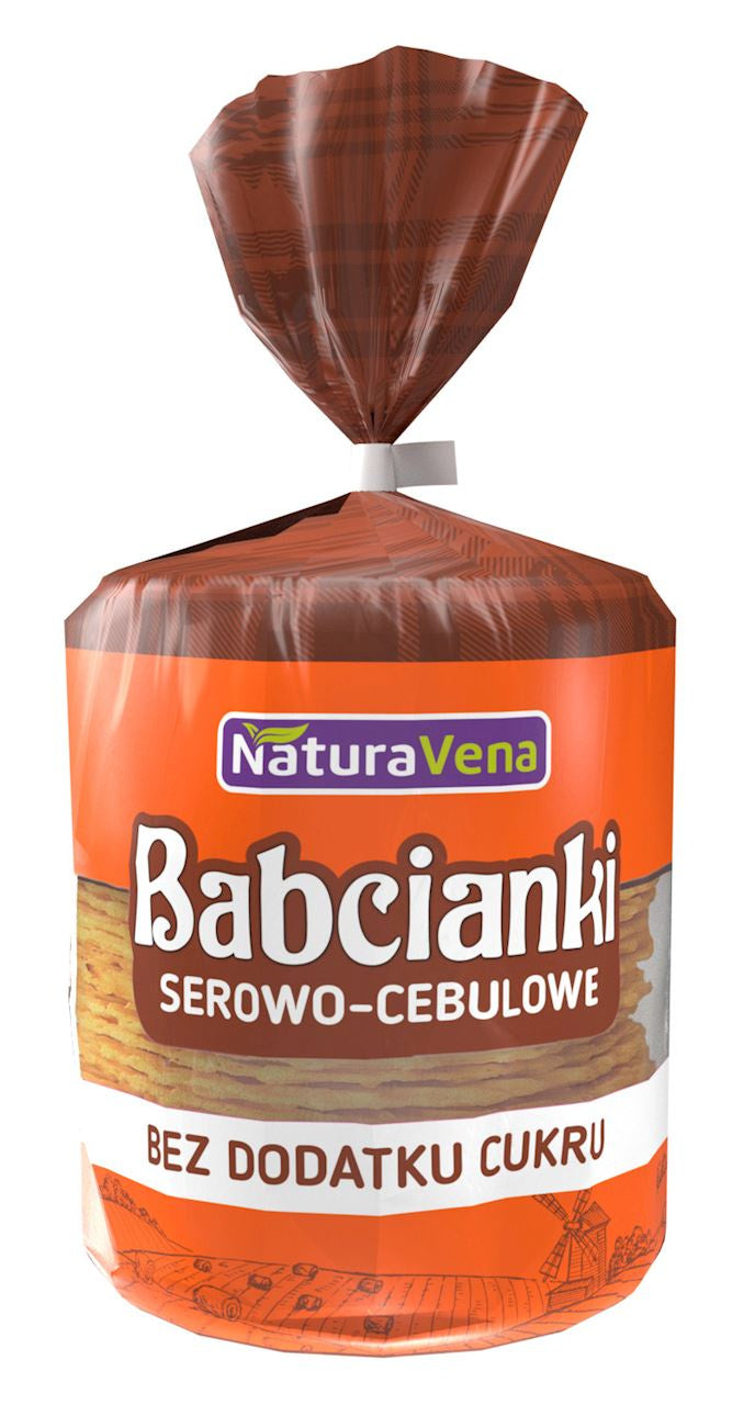 Babcianki serowo-cebulowe bez dodatku cukrów 110 g - Naturavena
