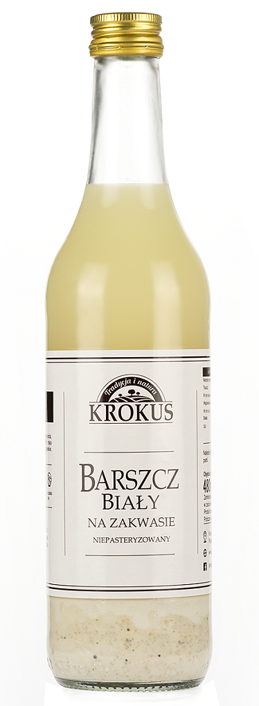 Barszcz biały na zakwasie niepasteryzowany 480 ml - Krokus
