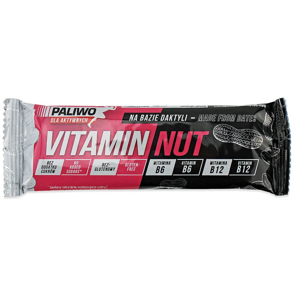 Baton Vitamin Nut z witaminami B6 i B12 bezglutenowy 50 g - paliwo dla aktywnych