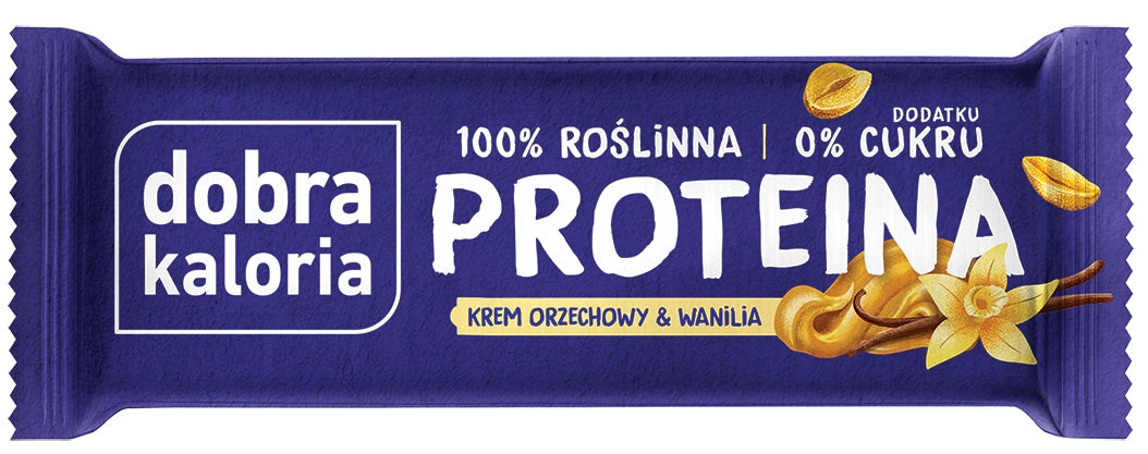 Baton proteinowy krem orzechowy & wanilia bez dod.cukru 45 g