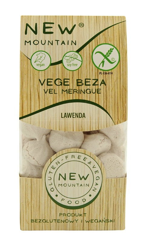 Bezy wegańskie lawendowe bezglutenowe 50 g - New Mountain