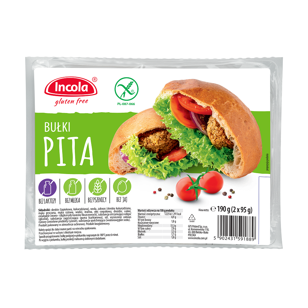 Bułki pita bezglutenowe 190 g
