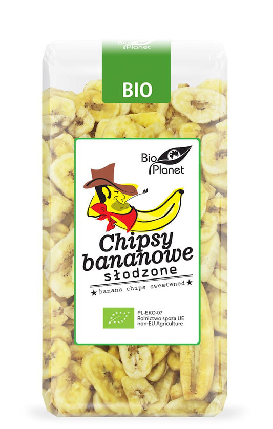 Chipsy bananowe słodzone BIO 150 g