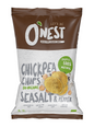 Chipsy z ciecierzycy z solą morską i czarnym pieprzem bezglutenowe bio 75 g - O'Nest