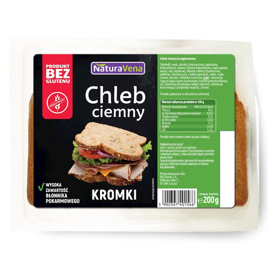 Chleb ciemny naturalny bezglutenowy 200 g - Naturavena