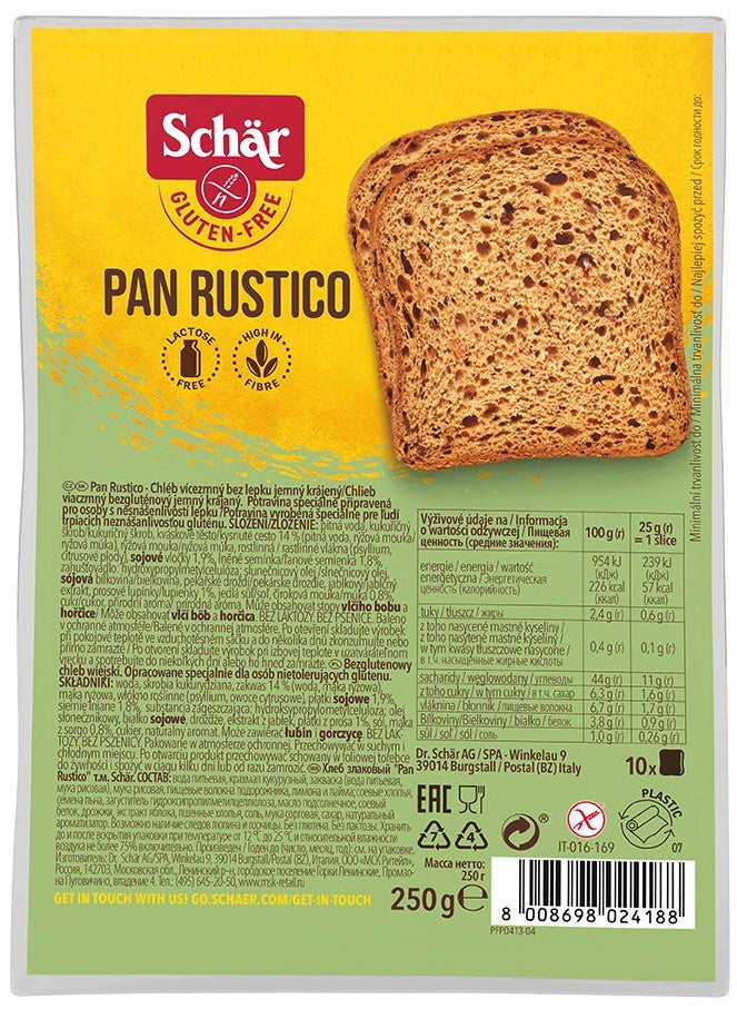 Chleb wiejski pan rustico bezglutenowy 250 g
