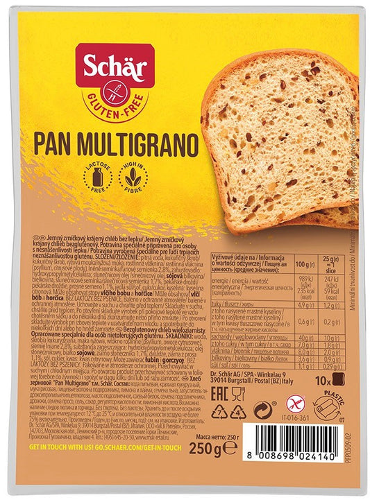 Chleb wieloziarnisty pan multigrano bezglutenowy 250 g Schar