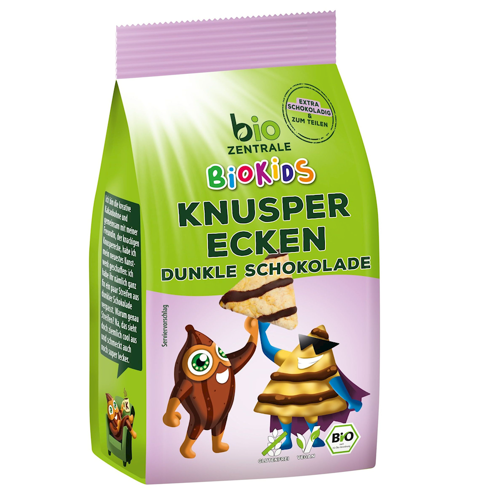 Chrupki kukurydziane piramidki z gorzką czekoladą bezglutenowe dla dzieci bio 60 g - BIO ZENTRALE (BIOKIDS)