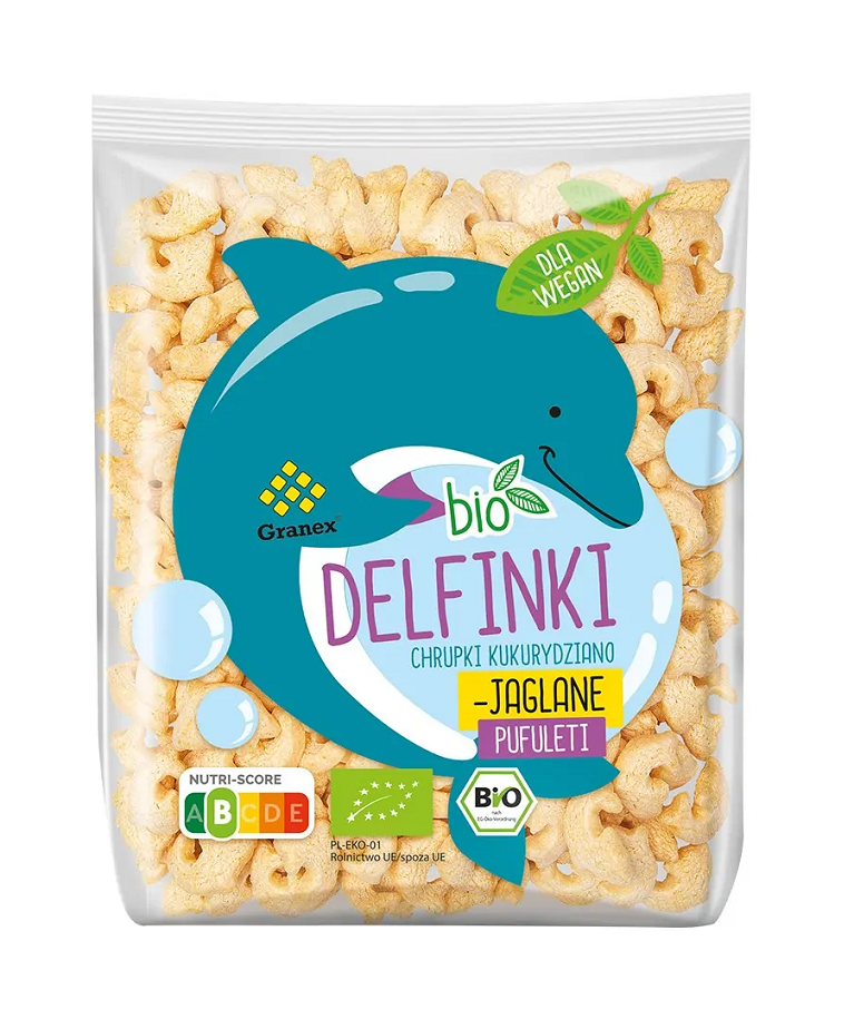 Chrupki kukurydziano-jaglane delfinki BIO 80 g - Granex