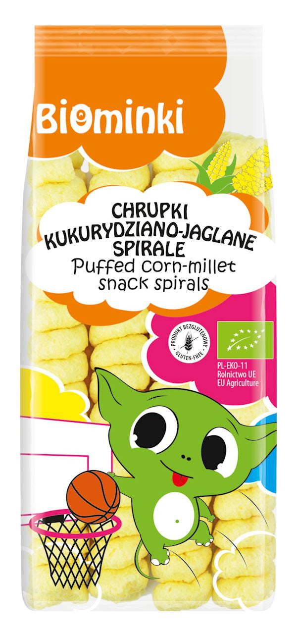 Chrupki kukurydziano-jaglane spirale bezglutenowe BIO 60 g