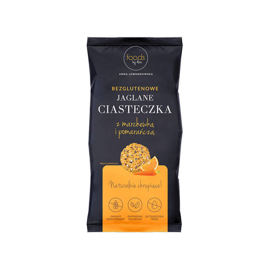 Ciasteczka jaglane z marchewką i pomarańczą 100 g foods by ann