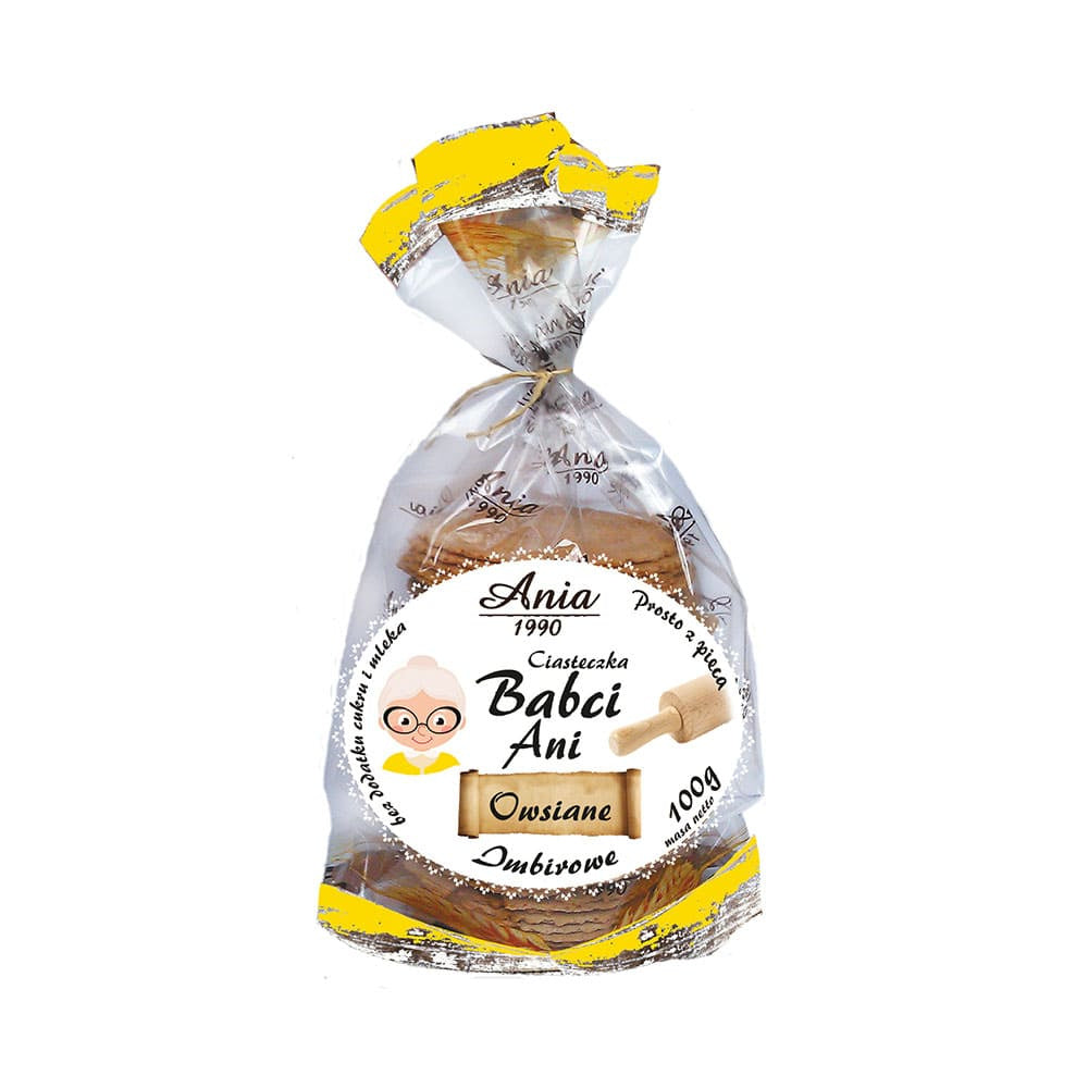 Ciasteczka owsiane imbirowe 100 g ANIA BIO