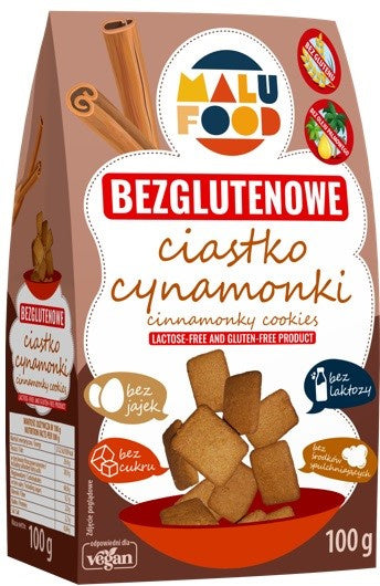 Ciastka kruche cynamonki bezglutenowe, bez cukru 100g