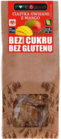 Ciastka owsiane z mango bez dodatku cukru bezglutenowe 150 g - PURE&GOOD