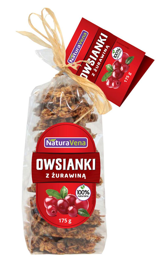 Ciastka owsianki z żuRAWiną 175 g - Naturavena