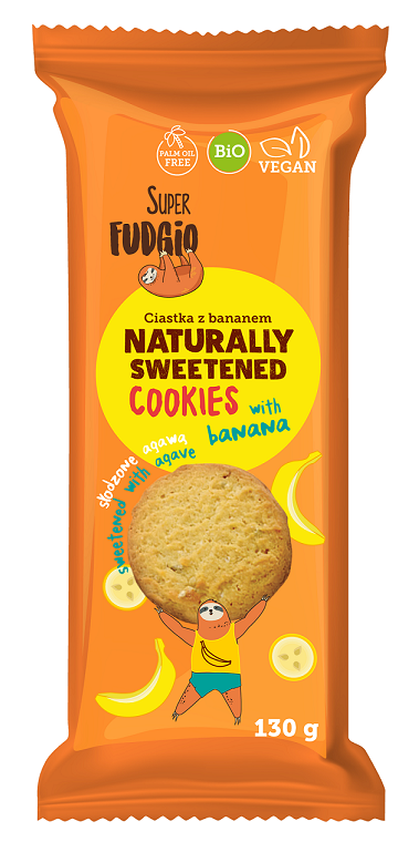 Ciastka z bananem bez cukru BIO 130 g