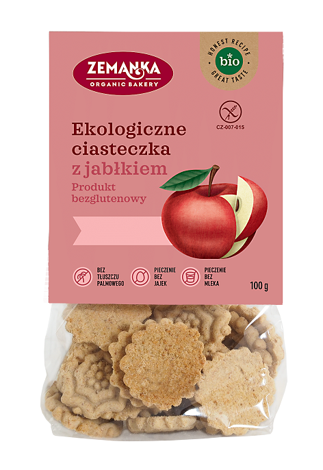 Ciastka z jabłkiem bezglutenowe BIO 100 g