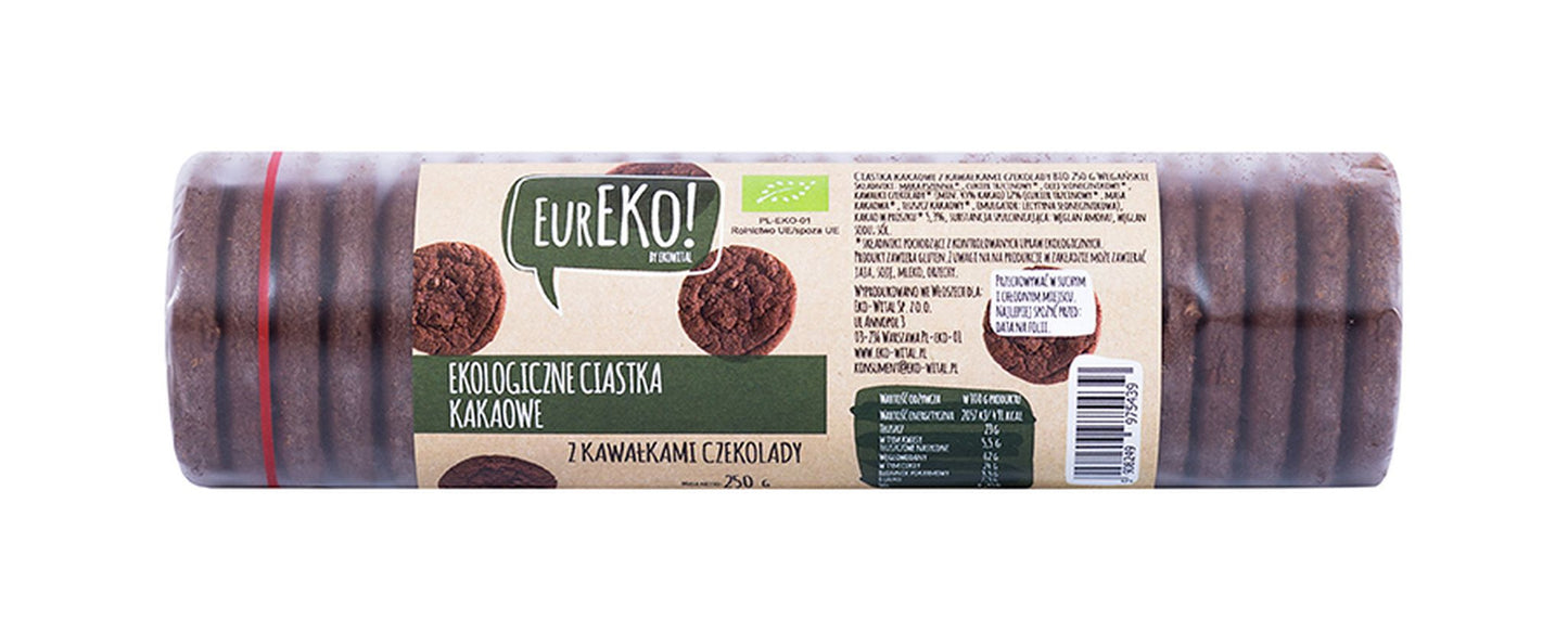 Ciastka z kawałkami czekolady wegańskie bio 250 g