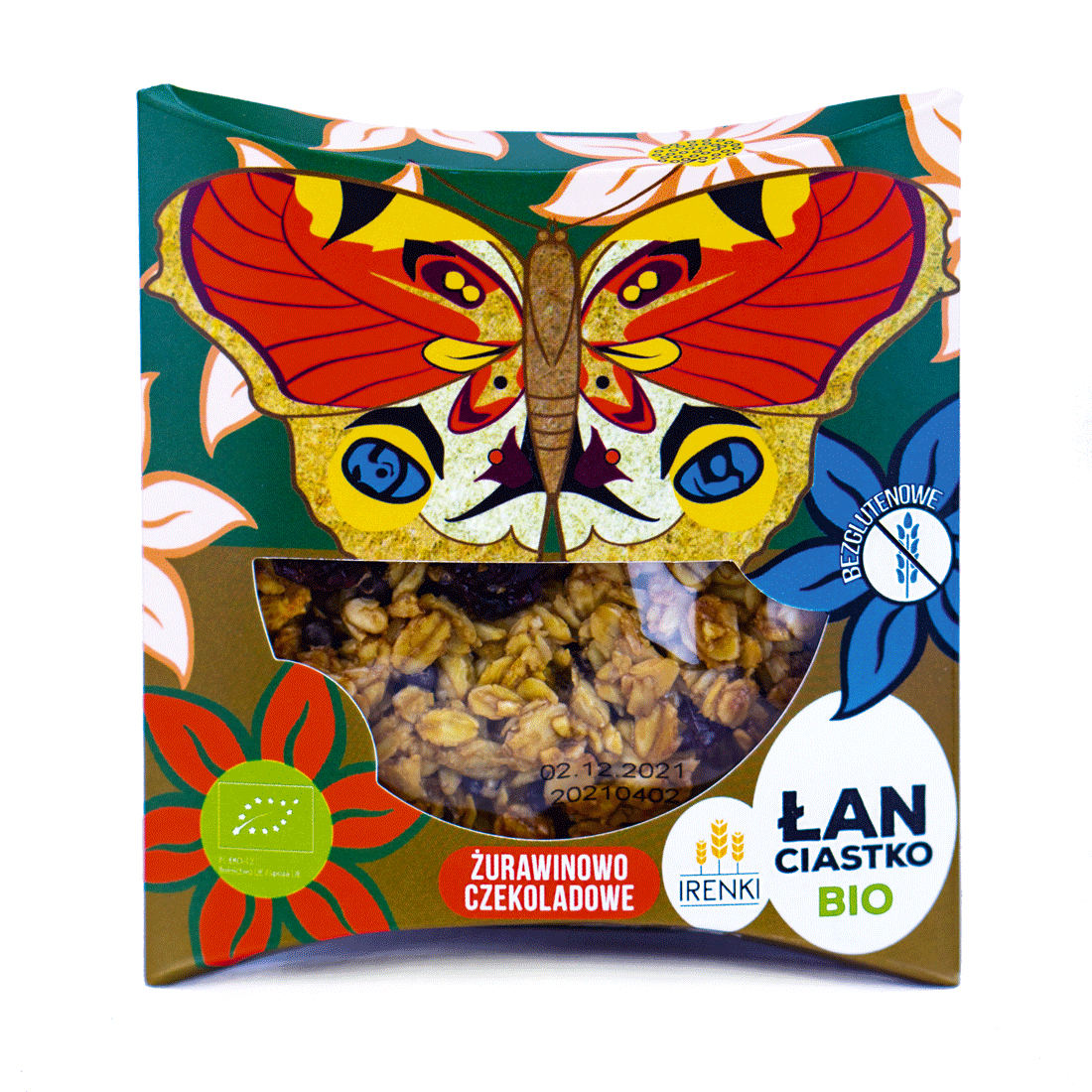 Ciastko łan żurawinowo-czekoladowe bio 40 g - Motyl