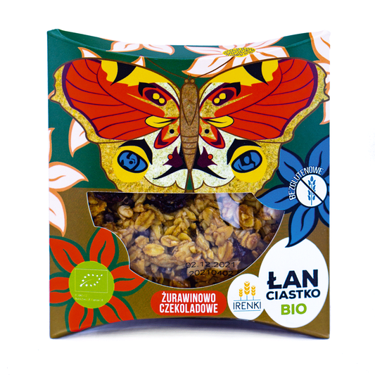 Ciastko łan żurawinowo-czekoladowe bio 40 g - Motyl