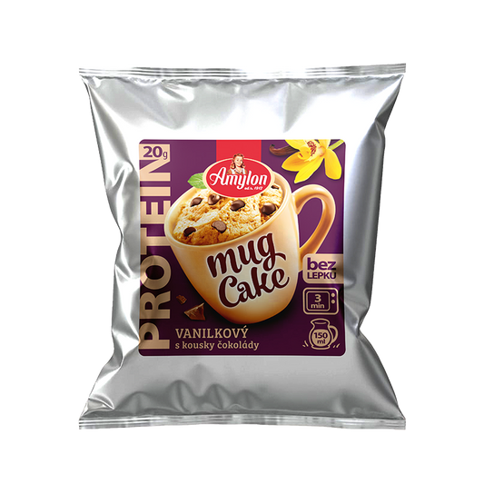 Ciasto proteinowe waniliowe z kawałkami czekolady z kubeczka bezglutenowe 60 g - Amylon