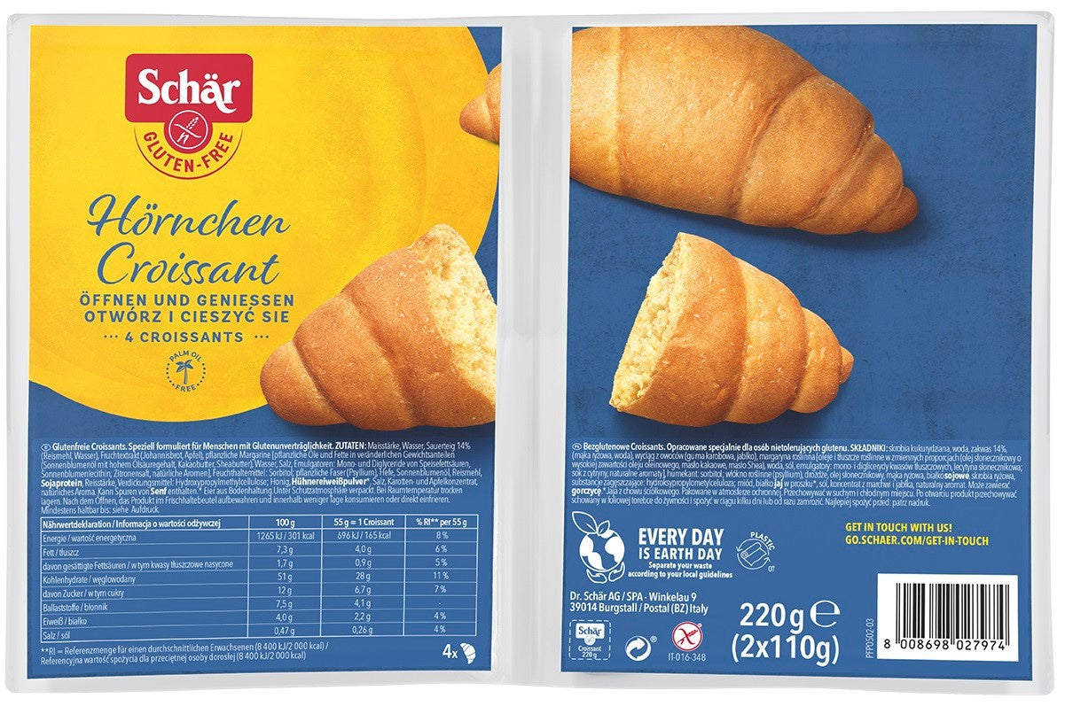 Croissant 4 szt. bezglutenowe 220 g Schar