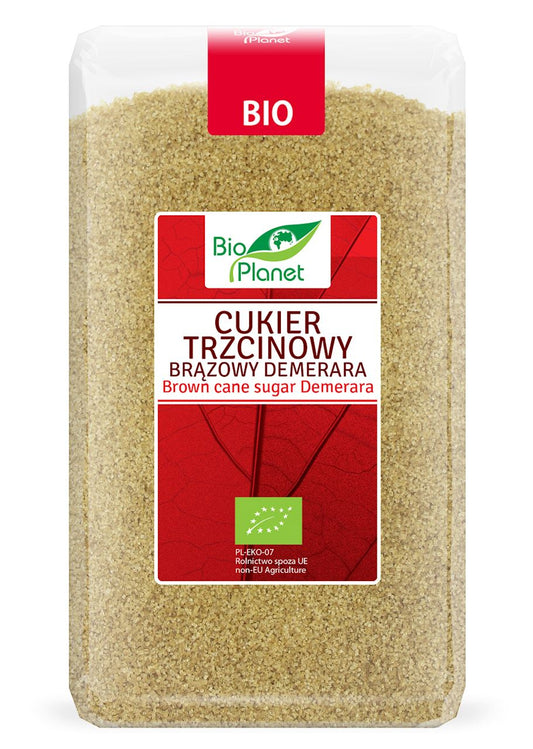 Cukier trzcinowy brązowy demerara bio 1 kg