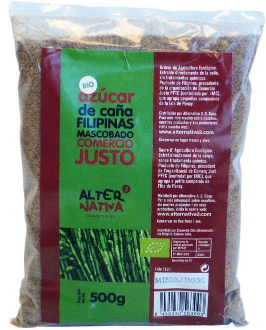 Cukier trzcinowy mascobado bezglutenowy bio 500 g
