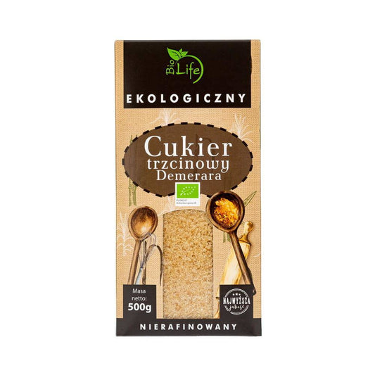Cukier trzcinowy nierafinowany 500 g