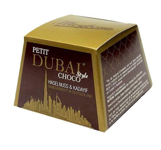 Czekolada w stylu dubajskim mleczna z nadzieniem z orzechów laskowych i ciastem kadayif 43 g - Meybona