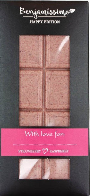 Czekolada wegańska he truskawkowo-malinowa bio 60 g