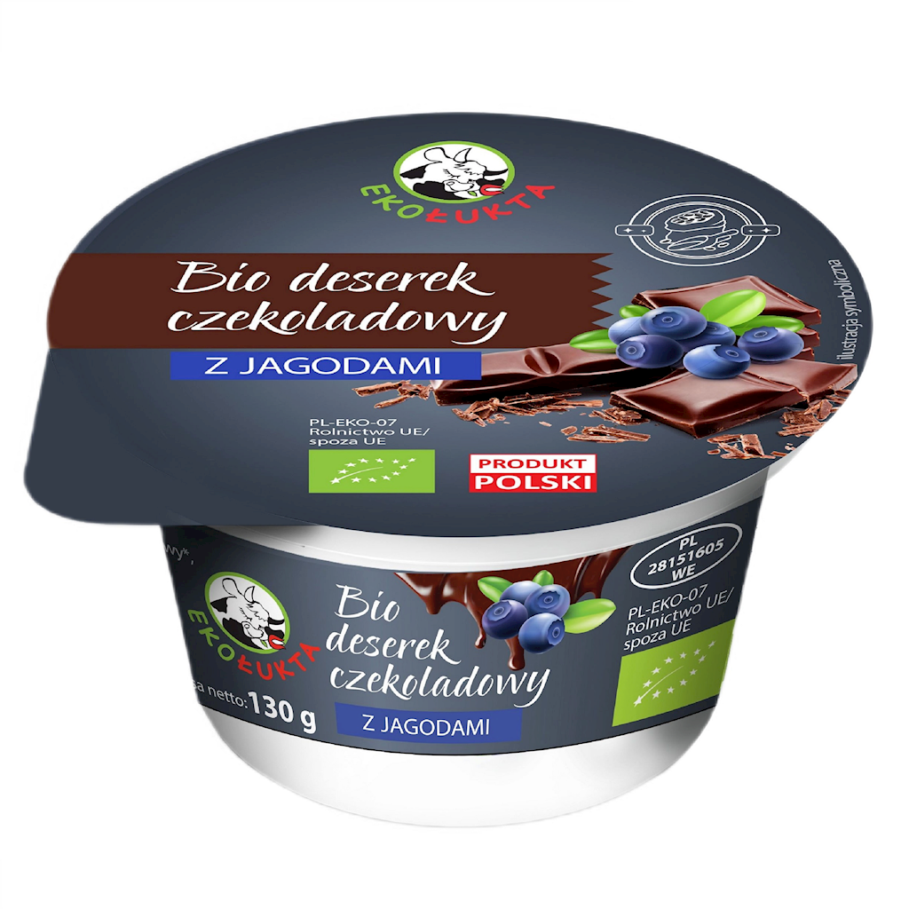 Deser czekoladowy z jagodami bio 130 g - EKO ŁUKTA