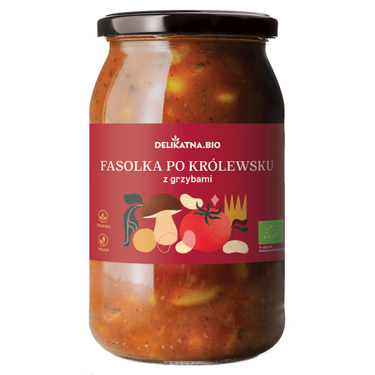 FASOLKA PO KRÓLEWSKU Z BOROWIKAMI BIO 900 ml - DELIKATNA