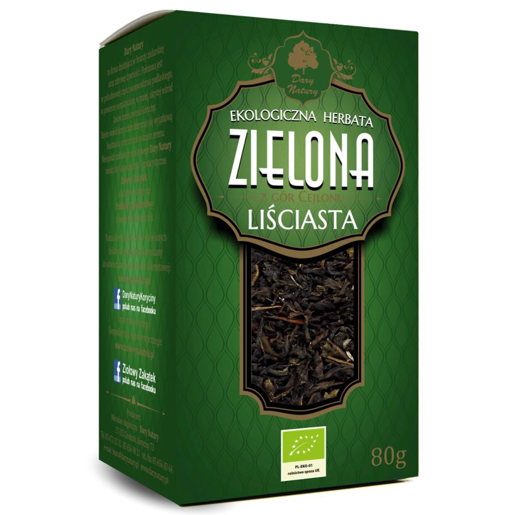 Herbata zielona liściasta bio 80 g