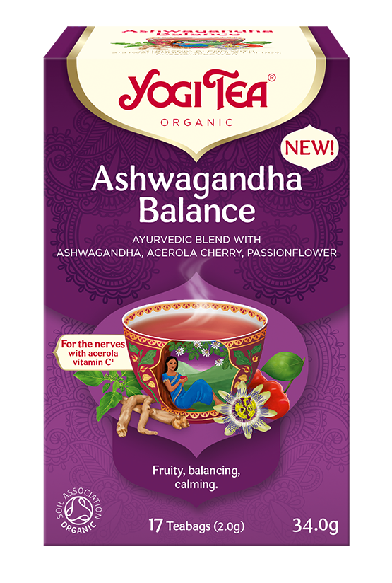 Herbatka ajurwedyjska równowaga z ashwagandhą (ashwagandha balance) bio (17 x 2 g) 34 g - yogi tea
