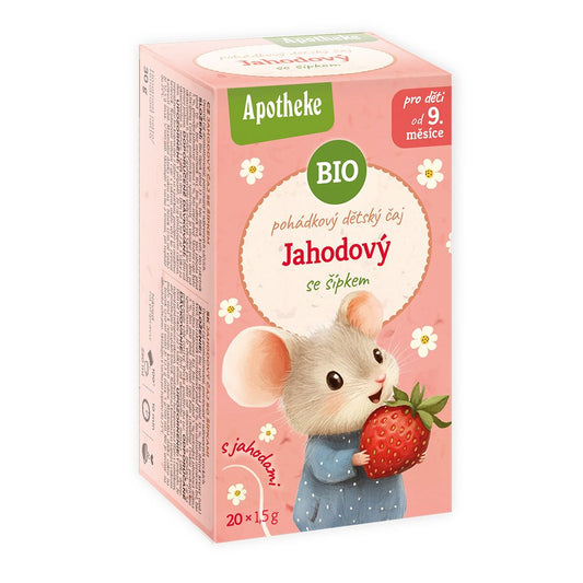 Herbatka dla dzieci - dzika róża z truskawką od 9 miesiąca bio (20 x 1,5 g) 30 g - APOTHEKE
