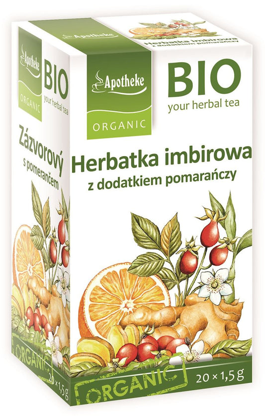 Herbatka imbir - pomarańcza bio (20 x 1,5 g) 30 g