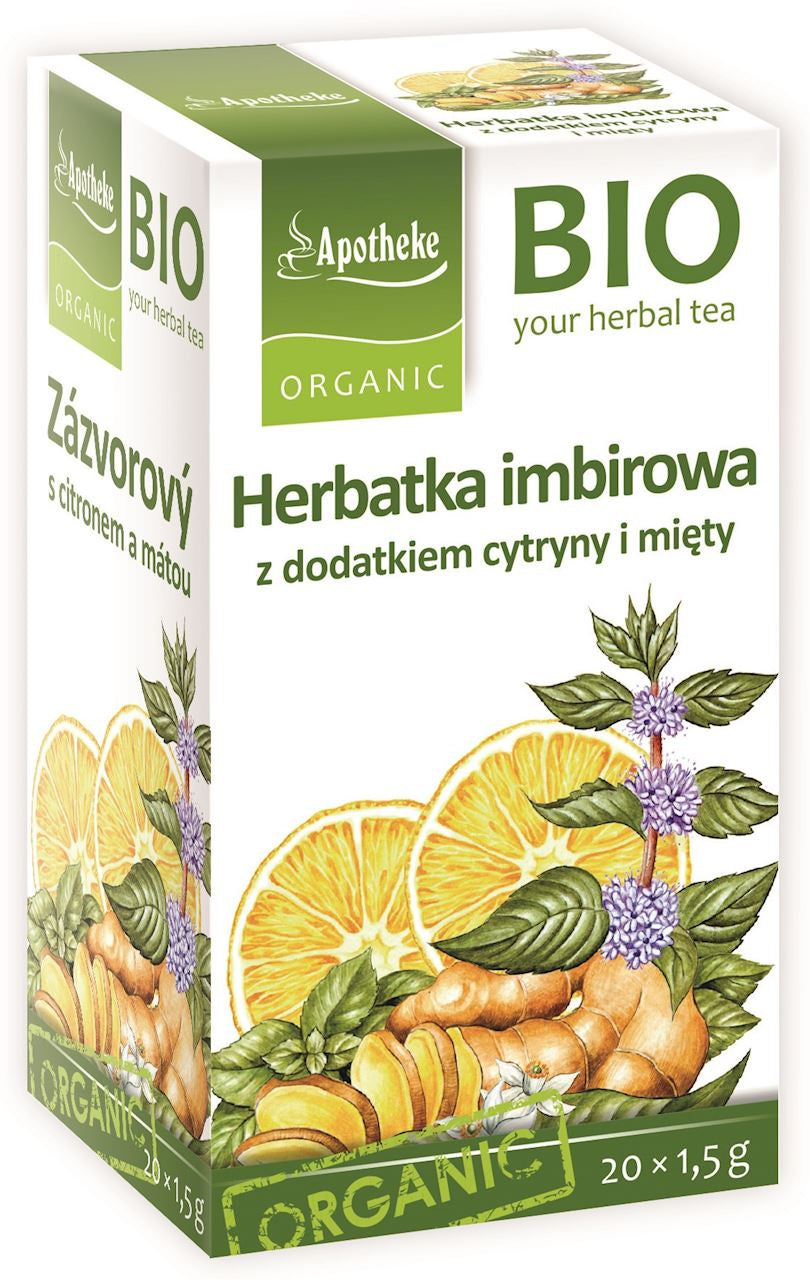 Herbatka imbirowa (cytryna i mięta) bio (20 x 1,5 g) 30 g