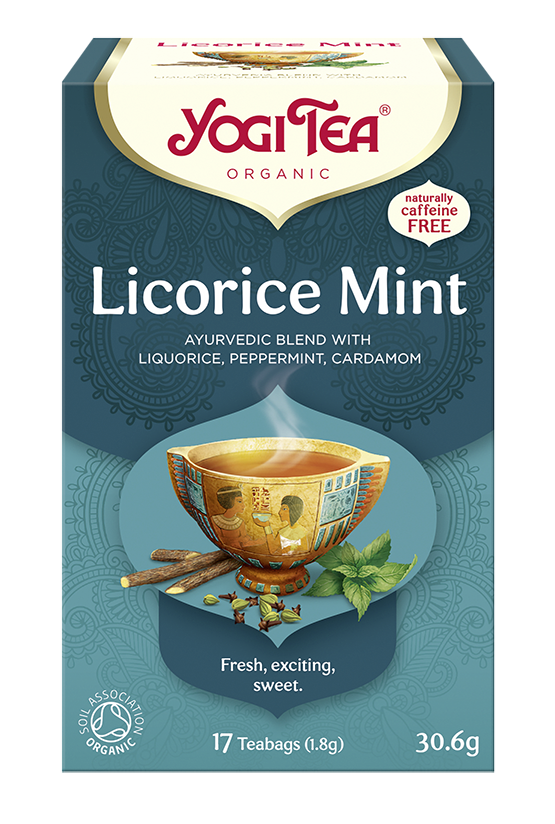 Herbatka mięta z lukrecją (licorice mint) bio (17 x 1,8 g) 30,6 g - Yogi Tea