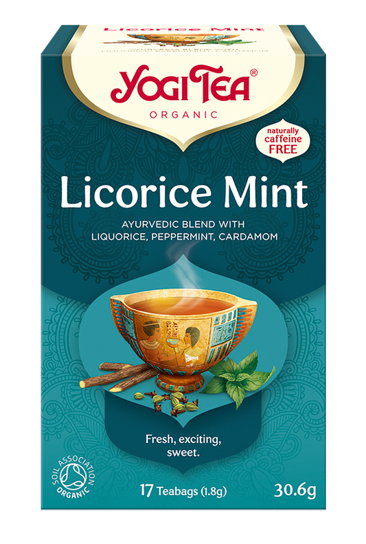 Herbatka mięta z lukrecją (licorice mint) bio (17 x 1,8 g) 30,6 g - Yogi Tea