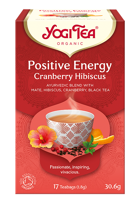 Herbatka pozytywna energia żurawina - hibiskus (Positive Energy Cranberry Hibiscus) bio (17 x 1,8 g) 30,6 g