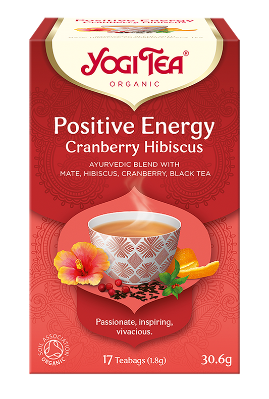 Herbatka pozytywna energia żurawina - hibiskus (Positive Energy Cranberry Hibiscus) bio (17 x 1,8 g) 30,6 g