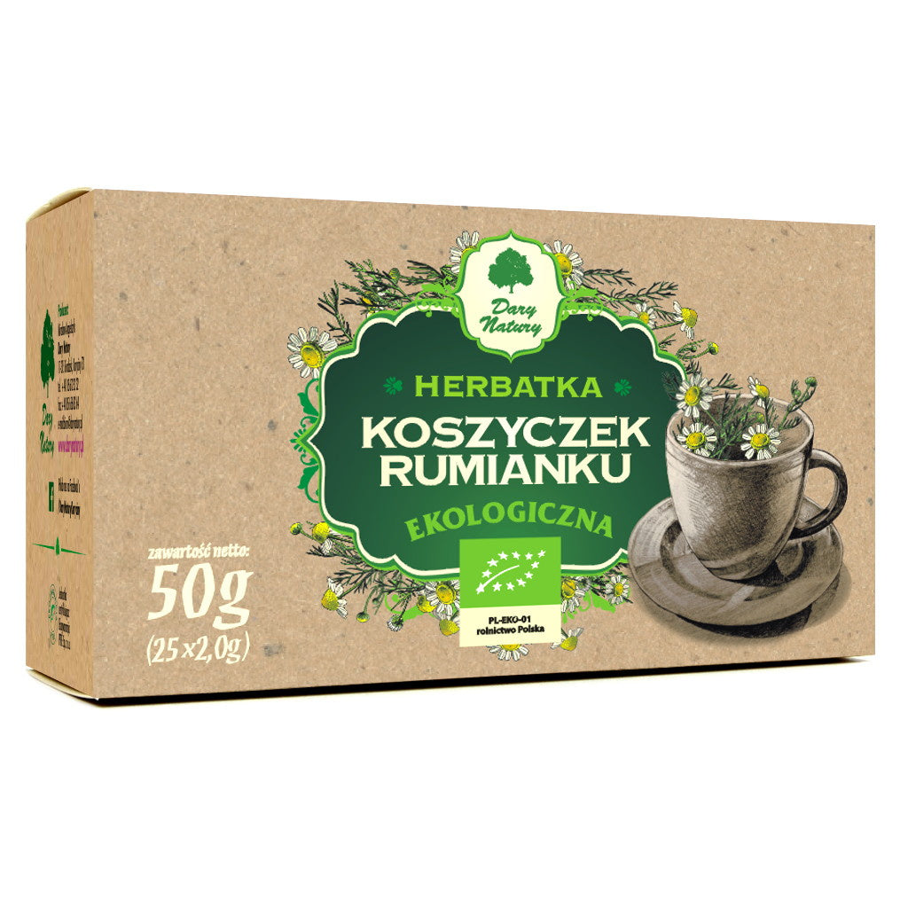 Herbatka z koszyczków rumianku bio (25 x 2 g) 50 g