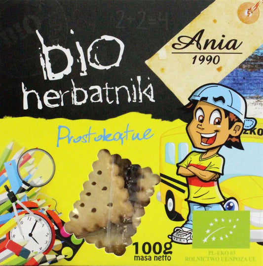 Herbatniki prostokątne bio 100 g