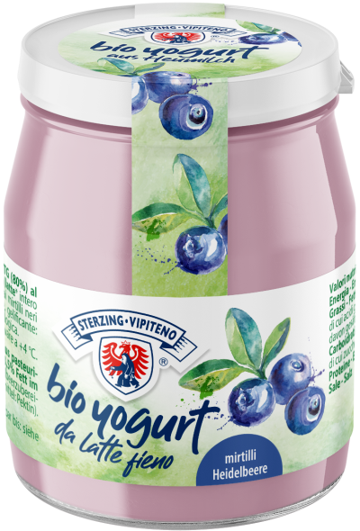 JOGURT BORÓWKOWY Z MLEKA SIENNEGO BIO 150 g - STERZING-VIPITENO