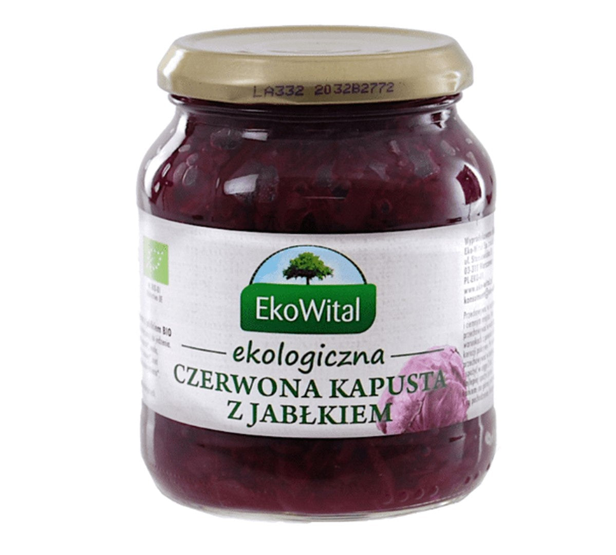Kapusta czerwona z jabłkiem bio 340 g - Ekowital